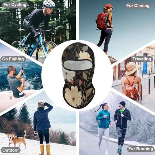 Balaclava para Hombres y Mujeres Máscara de Esquí Gris y Oro Claro Cubreboca Completo para Ciclismo miniatura 6