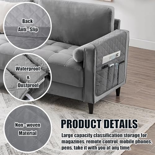 Kaelix Sofa Remote Control Holder Armchair Caddy – Non-Slip Couch Organizer for Remote, Phone, Glasses – 5 Pockets Arm Rest Organizer – Remote Control Holder for Sofa, Recliner, Couch - Cosy Home Interiors Kaelix Sofa Remote Control Holder Armchair Caddy – Non-Slip Couch Organizer for Remote, Phone, Glasses – 5 Pockets Arm Rest Organizer – Remote Control Holder for Sofa, Recliner, Couch - Image 3