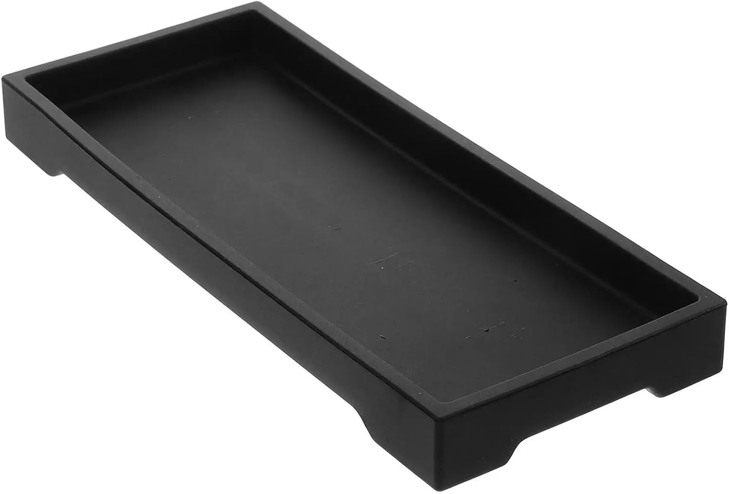 5pcs Silicone Bathroom Tray Countertop Soap Bathtub Organizer Black | Non-slip silicone tray for soap, sponge & jewelry. Easy-clean, compact design fits any bathroom counter.