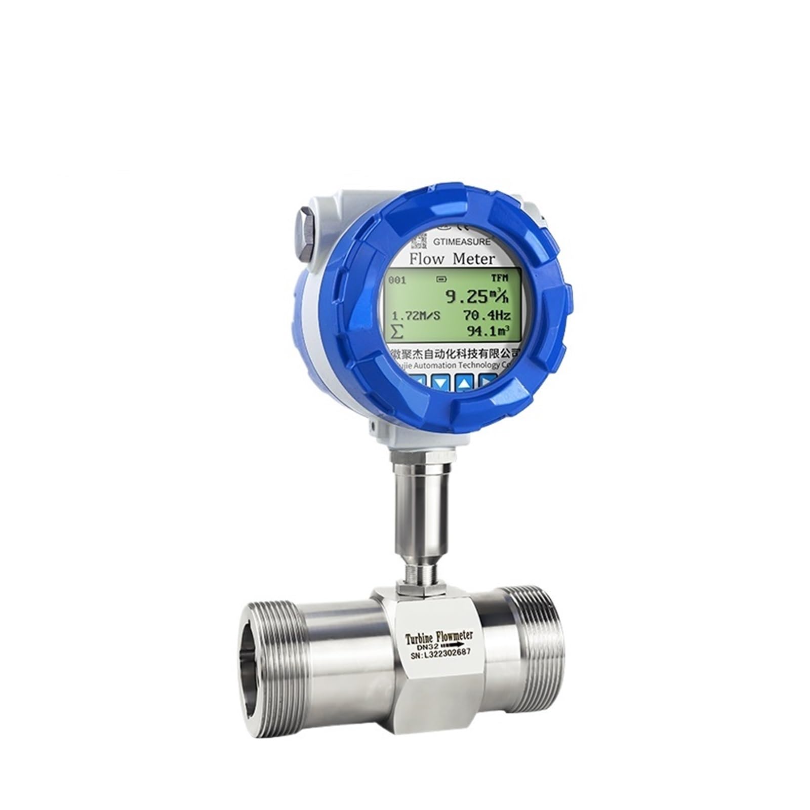 BALYDLUL Flowmeter Display Water 1inch 1/2 DN32 DN40 Flow Meter Water(DN20(ss304))