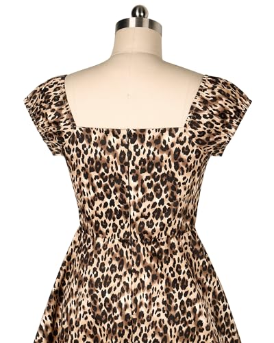 Image of YARN & INK Retro Swing Dresses for Women 1950s Vintage Rockabilly Clothes Pinup Clothing Cocktail Party Dress