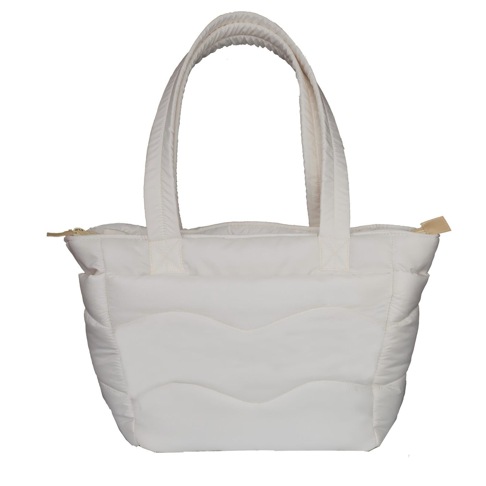 Tote Bag for Women Lightweight Puffy Tote Bag with Laptop Compartment Quilted Shoulder Bag Handbag for Travel Work