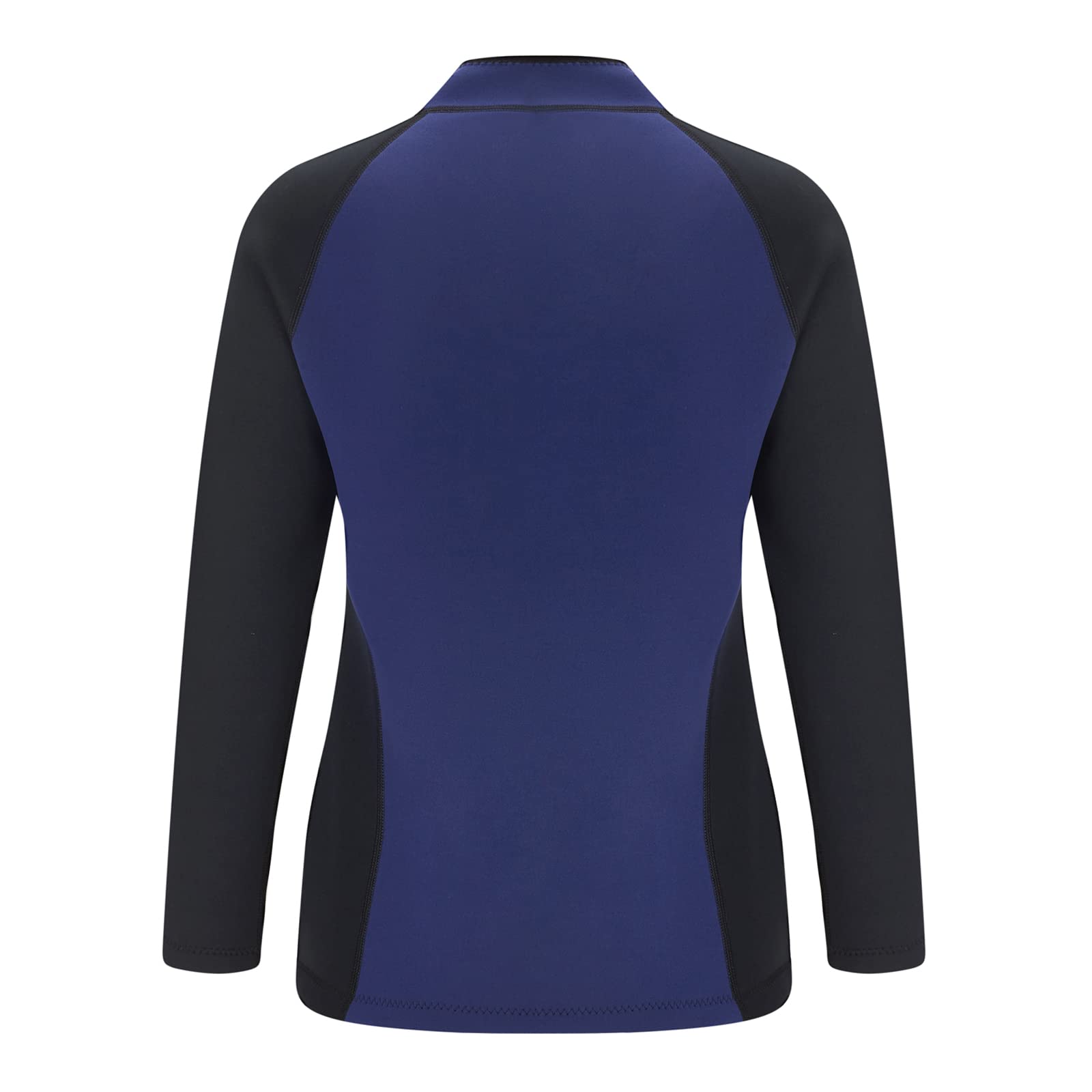 Veste de plongée en néoprène de 2 mm pour homme – Haut de combinaison de plongée avec fermeture éclair sur le devant et manches longues pour la natation, la plongée avec tuba, le surf, le kayak, le