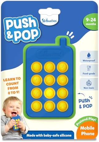 Skillmatics Push & Pop โ Silicone Toy Phone, Sensory & Fidget Toy for Kids