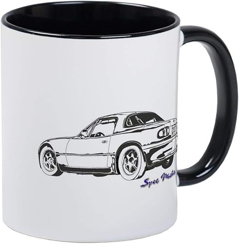 Miata Ringer - Taza de cerámica de 11 onzas para café y té