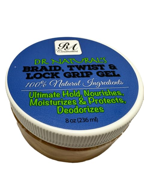 Miniatura 2 de RA COSMETICS Braid, Twist & Lock Grip Gel 100% Ingredientes Naturales Ultimate Hold, Nutre, Hidrata, Desodoriza y Protege 8oz