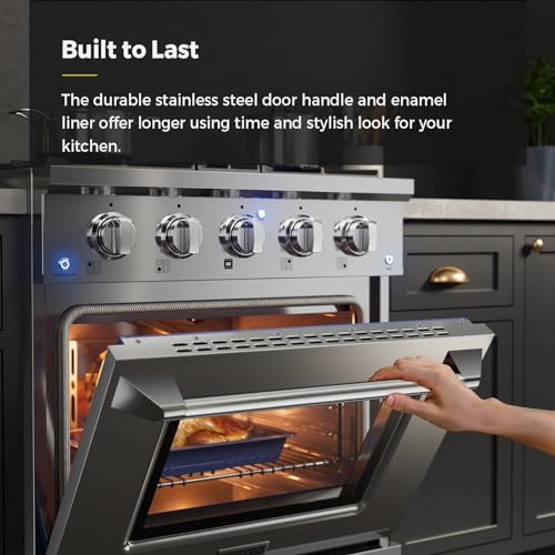 Empava 30GR07 Gas Range Stove,30 Inch Pro-Style Freestanding Slide-In Single Oven 4.2 Cu. Ft thumb #4
