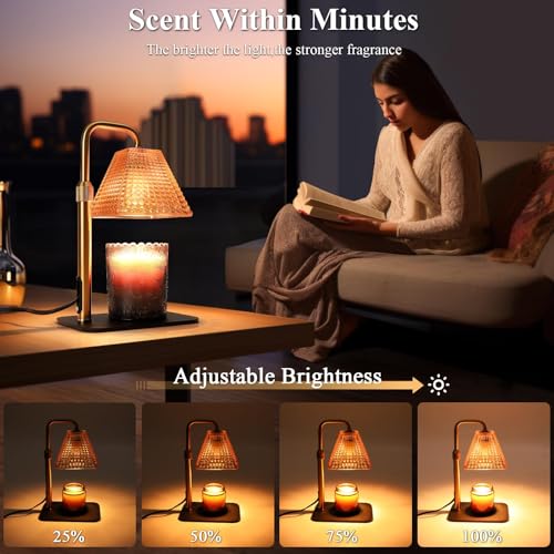 Candlewarmerlampwithtimeradjustableheightcandlewarmerdimmableelectricwaxwarmerlampforjarcandleswithuniquelampshadehomedecorhousewarminggiftswith2bulbsgolden  Urban Country Home Decor Candle warmer lamp with timer adjustable height candle warmer dimmable electric wax warmer lamp for jar candles with unique lampshade home decor house warming gifts with 2 bulbs golden  urban country home decor