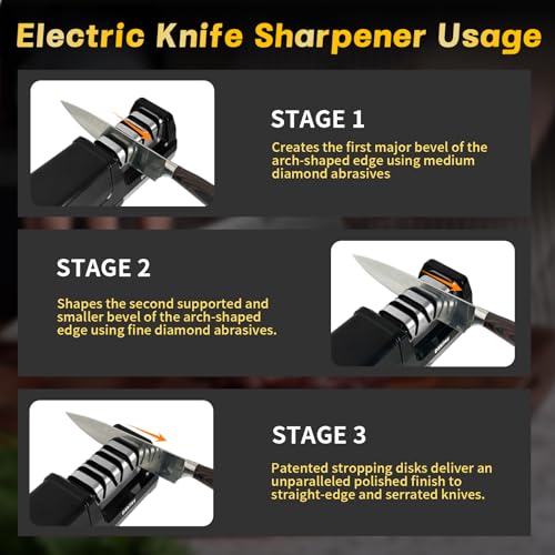 dskiley 3-Stage Electric Diamond Knife Sharpener — view 5