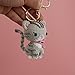 Crochet Cat Keychain Keyring, Crochet Animal Cute Cat Keychain Pendant Knitting Yarn Handmade Keychains Accessories Purse Handbag Car Charms