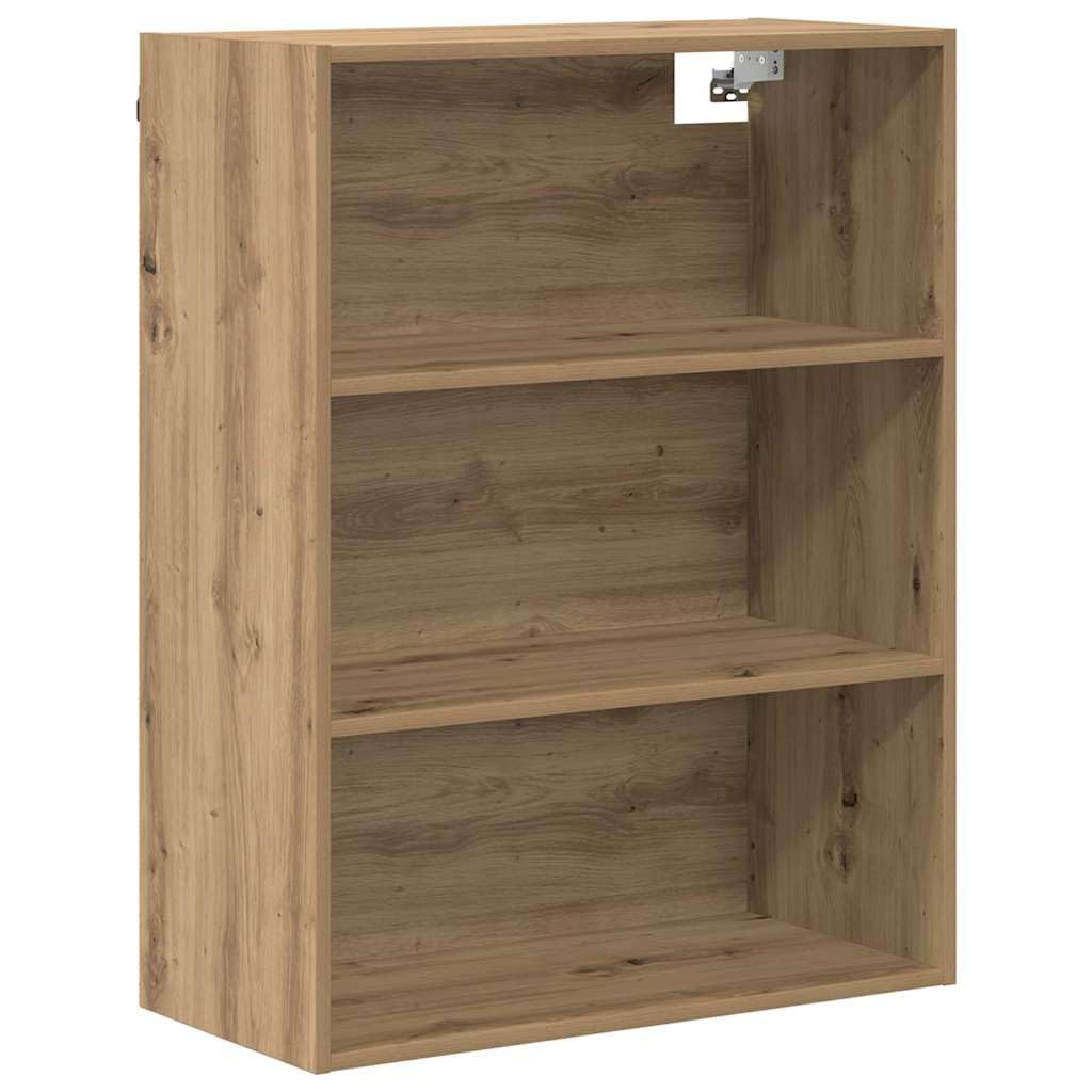 Meuble haut moderne avec pieds en métal en chêne artisanal, élégant avec compartiments de rangement, élégant avec support mural, en bois avec surface lisse, moderne