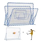 8x6FT Dual-mode Soccer Goal & Rebounder Net,Premium Durability for Intense Shooting Training,Quick-Switch Angle Soccer Training for Control,Passing Practice,Easy Setup Soccer Gifts for Kids Teen Adult