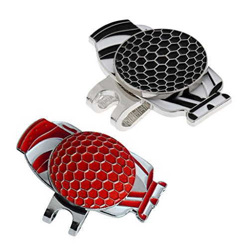 gazechimp Grampo Do Marcador Da Bola Magnética Do Golfe Da Liga 2Pc Na Viseira Do Tampão De Golfe, A