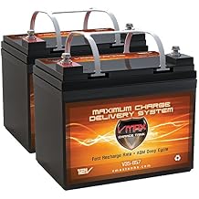 QTY 2 VMAX V35-857 Group U1 12 Volt 35AH AGM Deep Cycle Sealed Maintenance Free Battery Deep Cycle High Performance AGM Batteries 12V 35AH, GROUP U1, Two Pack