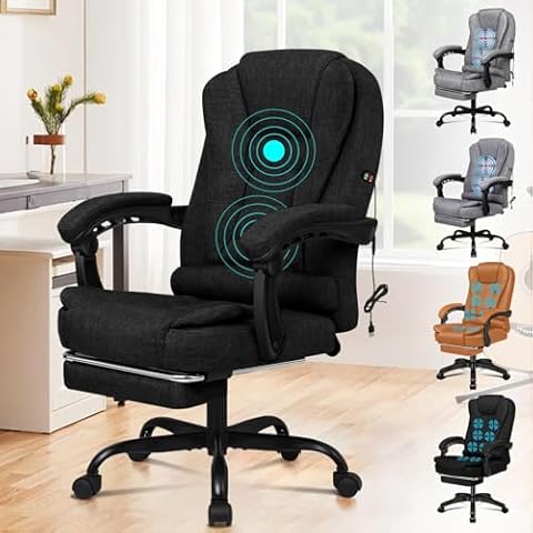 ELFORDSON Massage Office Chair with Recliner Cover