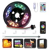 Uczdru LED Light Box Kit for 3D Printed Light,1m RGB LED Strip Lights for Bambu Lab 3D Printer WS2812B, Smart App Control Small Lamp for MakerWorld DIY Models,USB 5V(APP/IR Control & Extension Cables)