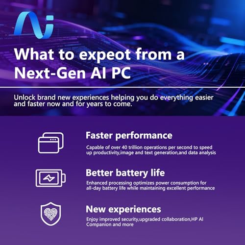 Image of HP OmniBook 3 16 inch 2K New Model Laptop w /Microsoft 365, Qualcomm 8-Core CPU for Copilot+, 16GB RAM, 512GB SSD, Backlit & Numeric Keyboard, Windows 11 Home, w /Laptop Cooler, Mica Black (16-bz0010wm)