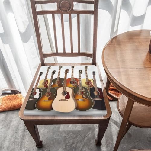 Cojín de guitarra viscoelástico contra el dolor lumbar con tapete de asiento extraíble 6