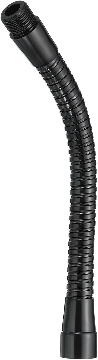 PATIKIL 8" Microphone Gooseneck, 5/8"-27 Thread Metal Universal Hose Flexible Arm Gooseneck Tube Extension for Multifunction DIY, Black
