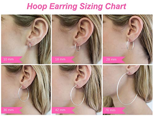 Small 14K White Gold Continuous Endless Hoop Earrings, (1.5Mm Tube) (.71 Inch - 18Mm) #TOP5