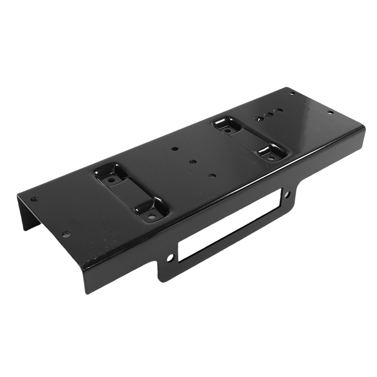 Luocute Plaque de Montage de Treuil Universelle, en Acier Robuste 15 000 Lb avec Matériel de de Guide-câble, pour Camion SUV Remorque Modèle de Boulon surélevé 10x4,5 Pouces