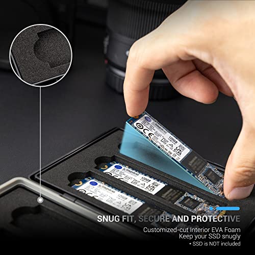 Image of JJC 6 Slots M.2 2280 2260 2240 2242 2230 Case,M.2 Ssd Holder Storage,M.2 Drive Storage Nvme M.2 2280 Ssd Card Casefor Memory Cards Water-Resistant And Shockproof