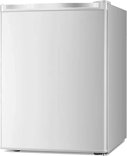 Kismile Upright Freezer,2.1 Cu.ft Mini Freezer with Reversible Single Door,Removable Shelves,Small Freezer with Adjustable Thermostat for Home/Kitchen/Office (White)