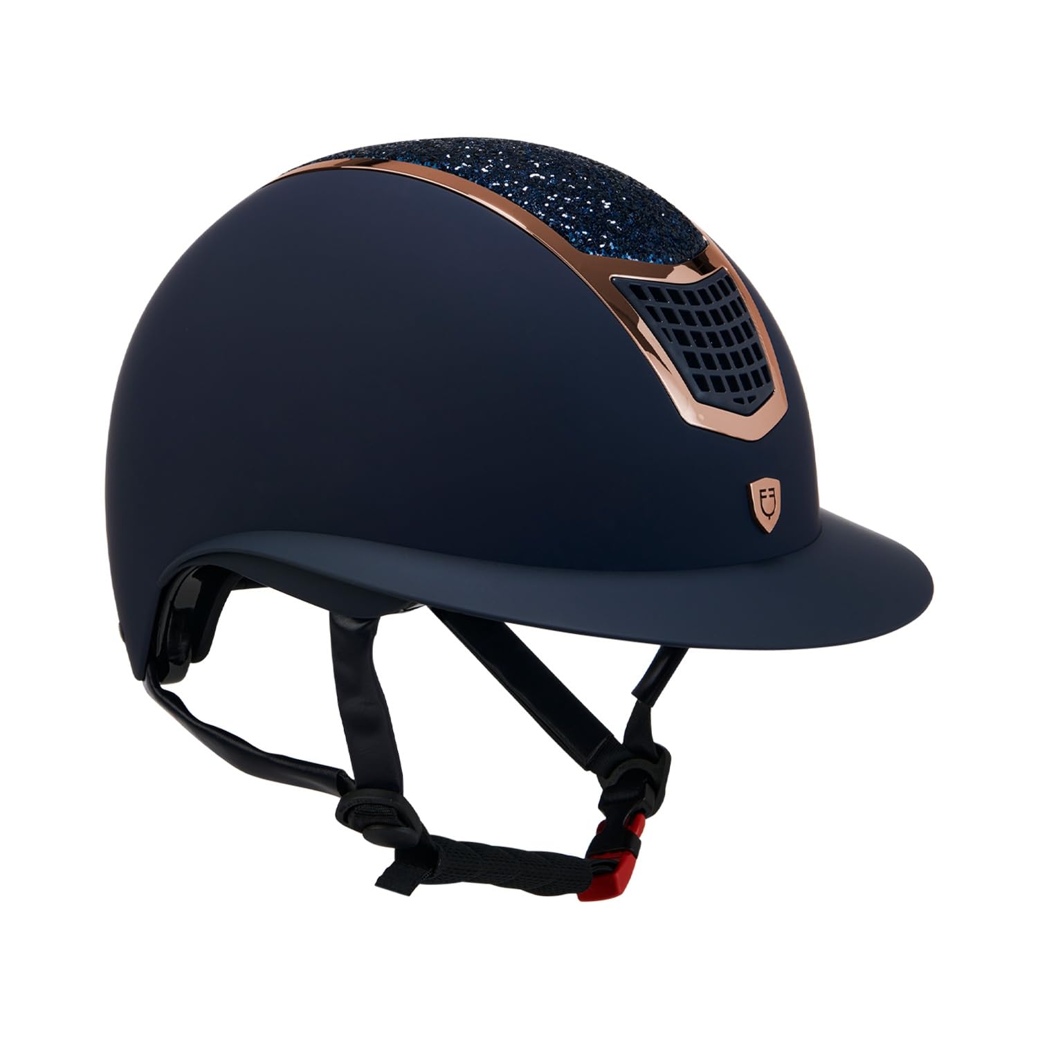 Casco Modello Eclipse Stone Mat Wide Viser M, Nero-Oro Rosa - Materiali resistenti agli urti, visiera larga, leggero, sistema di regolazione automatica