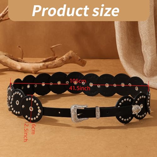 Wide Belt For Women Waist Chain Belly Chain Grommet Waist Western Retro Belt Western Belly For Dress Waistband4