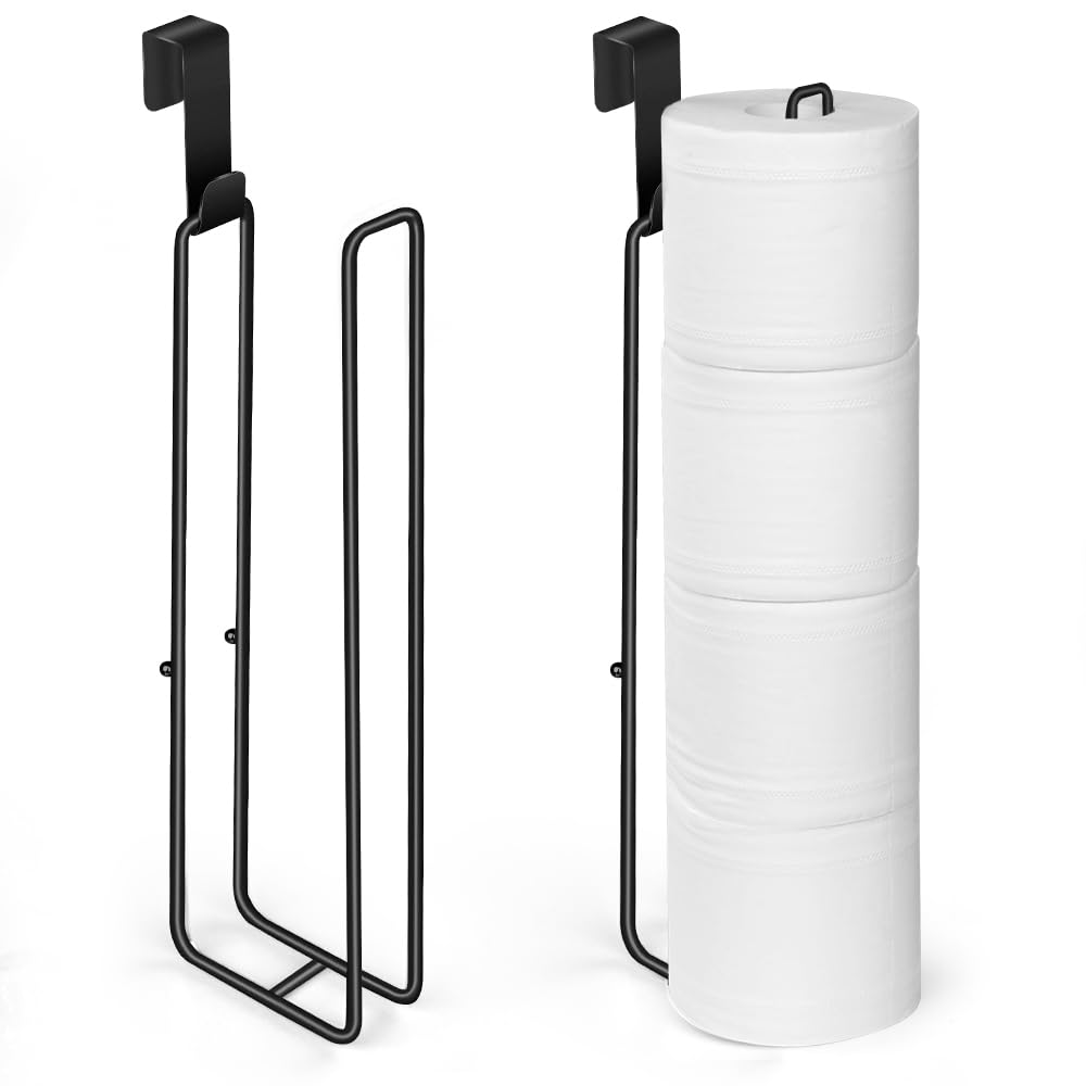 Toilet Paper Holder with Storagefor 3 Roll Tissue (Black 1 Pcs) — Amazon image 12