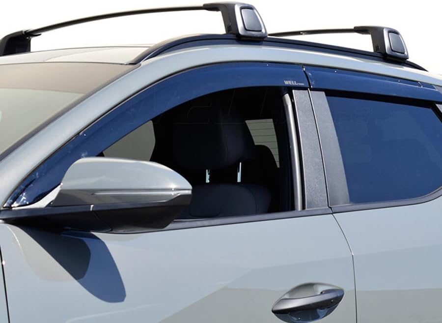 WellVisors Window Visors Wind Deflectors Compatible with Hyundai Santa Cruz 2022+ Premium Series Rain Guards 3-847HY029