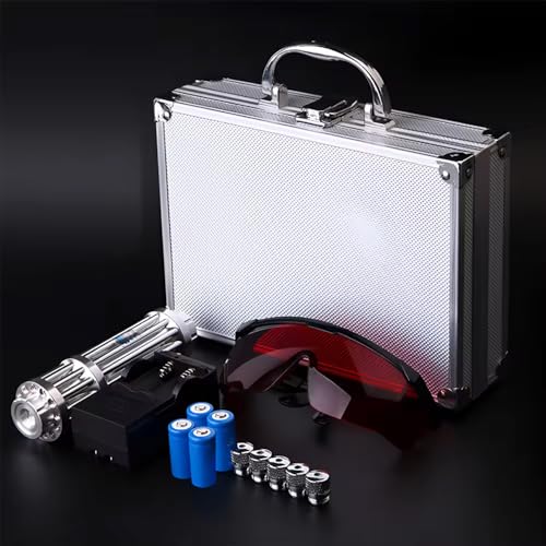 Image of Blue Light High-Power Long-Range Rechargeable Handheld Flashlight, Travel and Outdoor Activity Equipment