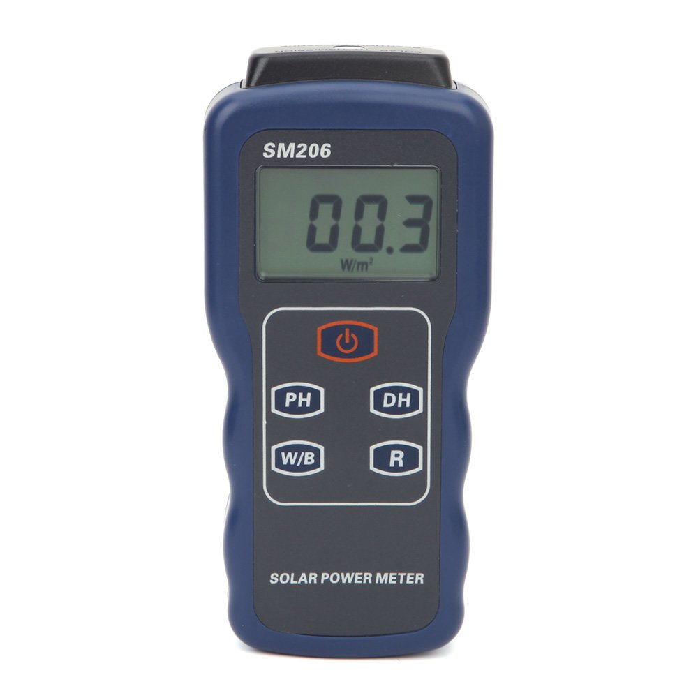 Medidor digital de Radiación de energía solar/del sol LCD (SM206)