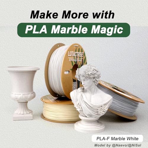 Image of Marble White PLA Force Filament, PLA Stone Filament 1.75mm 1KG | Marble White 3D Printer Filament delivers a matte masonry finish ideal for architectural layouts