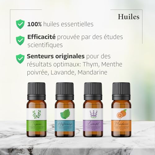 SOS Riechtraining Set 2 mit Riechstiften – Geruchssinn trainieren & Geruchstraining bei Geruchsverlust – mit ätherischen Ölen - Lavendel, Pfefferminze, Mandarine & Thymian – wieder riechen lernen