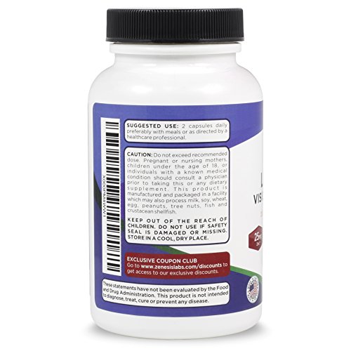 image for Zenesis Labs Lutein Vision Support - Essential Eye Vitamin - with Bilb