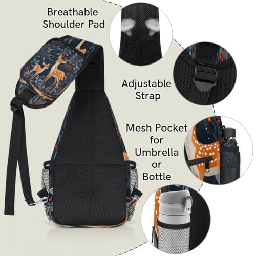 Bolso Sling para Mujeres y Hombres Elk Crossbody Unisex miniatura 4