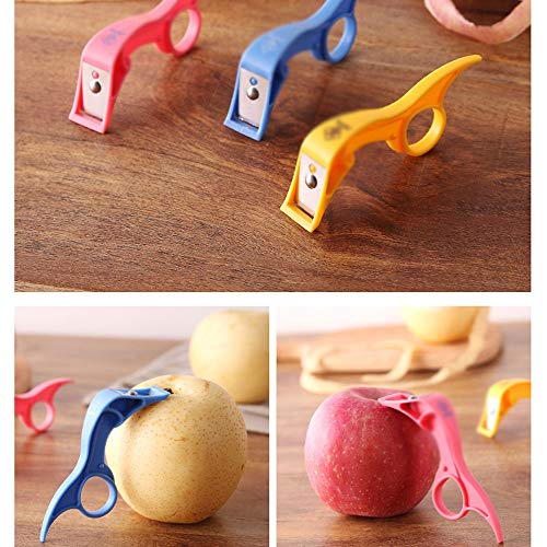 QTANZIQI Pelafrutta Portatile per Dormitori - Sbuccia Senza Facilità Pere, Kiwi e Mele - Pelapatate Blu Vivace