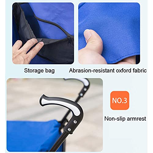 Einkaufswagen, robuster Marktwagen, Einkaufstrolley, Bollerwagen mit 8 Rollen, wasserabweisender Transportwagen mit… – Bild 3