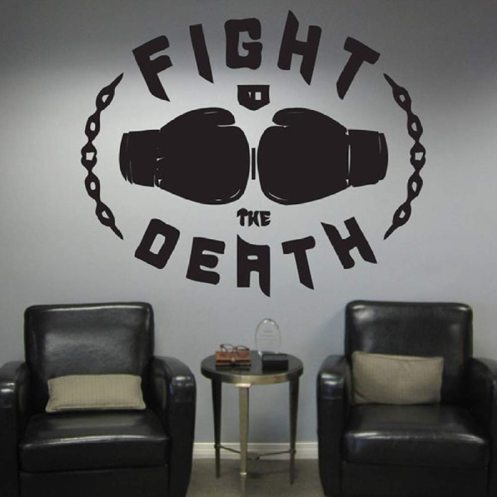 Fight Gloves Wall Decal Bedroom Home Decoration Exercise Gym Vinyl Wall Sticker Fitness Exercise Fitness Decal Wall sticker57x68 cm