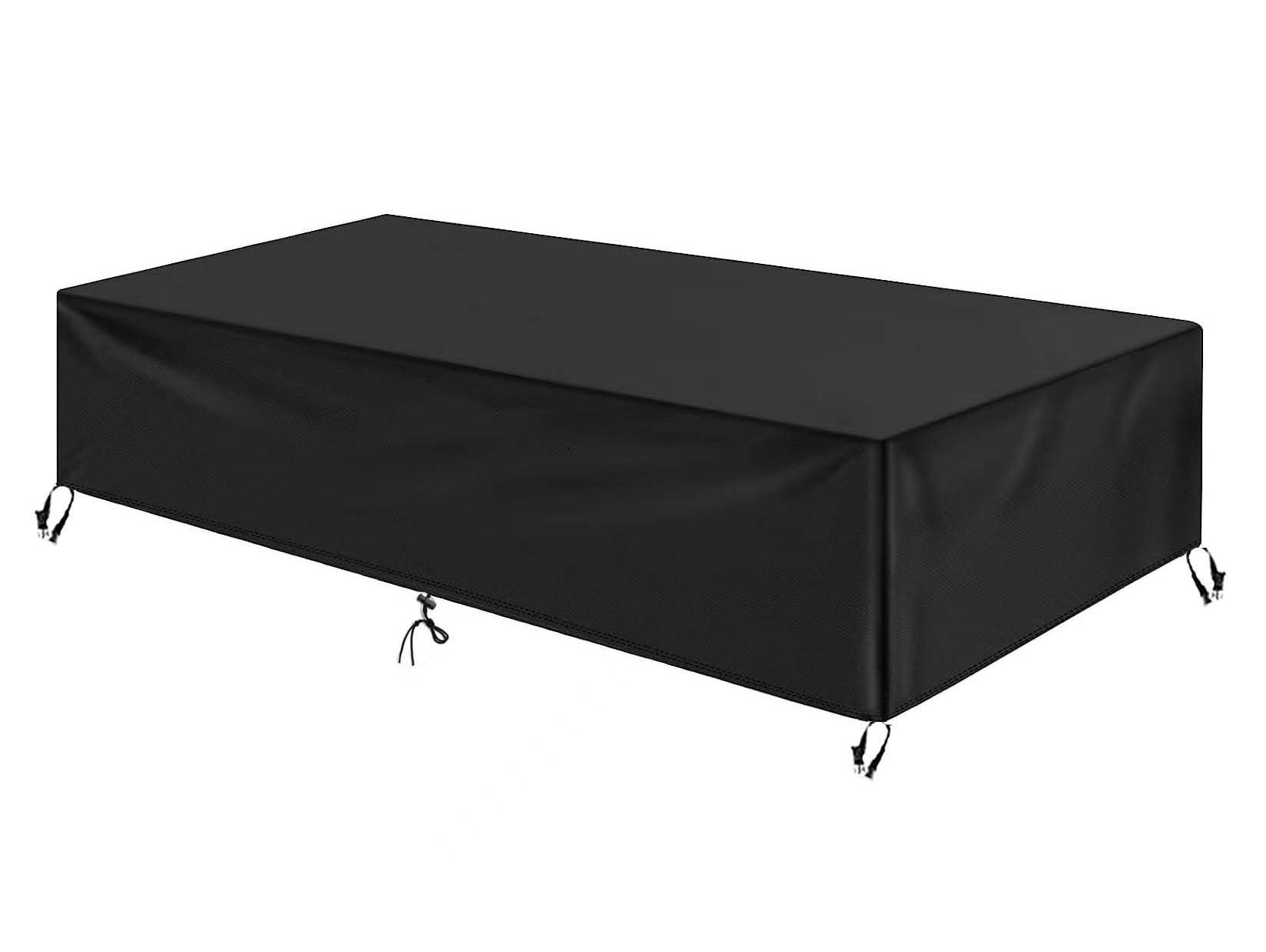 Ziewee Patio Furniture Covers 104" L x 40" W x 34" H Waterproof Outdoor Table Cover 600D Rectangular Sofa Cover Weatherproof Furniture Covering for