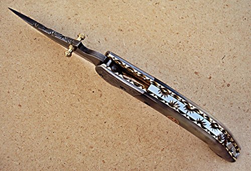 image for Poshland Limited Edition - FNA-32 Custom Handmade Damascus Steel Foldi