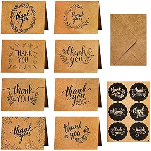 24 Pack Stylish Thank You Cards Cover
