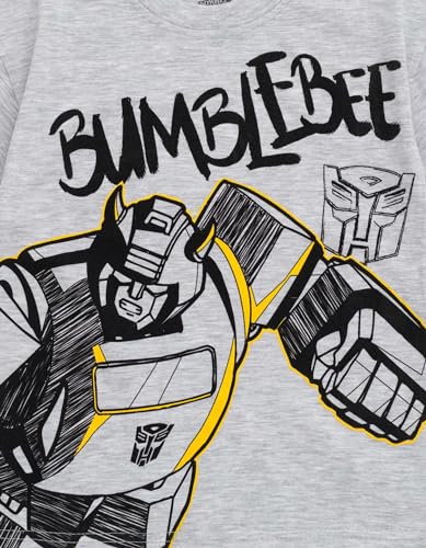 Transformers Bumblebee Big Boys Drop Shoulder T-Shirt and Shorts Outfit Set Gray 10-12 - image 4