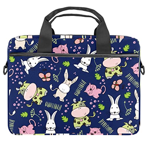 Sac à bandoulière pour ordinateur portable 13-14.5" à motif lapin mignon