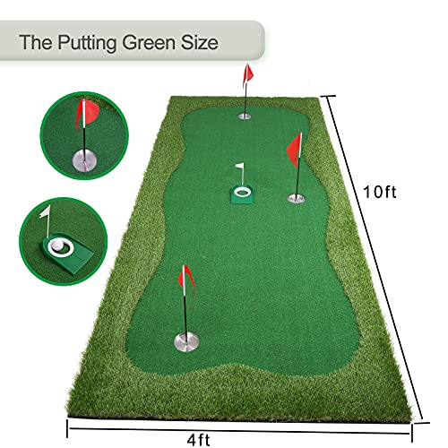 Image of Golf Putting Green, Practice Putting Green Mat, Large Professional Golfing Training Mat for Indoor Outdoor