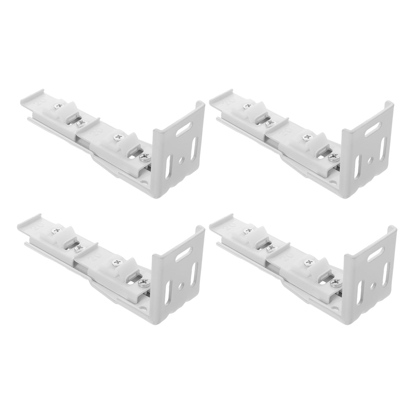 Clips metálicos ajustables de hierro blanco de alta resistencia para rieles de cortina