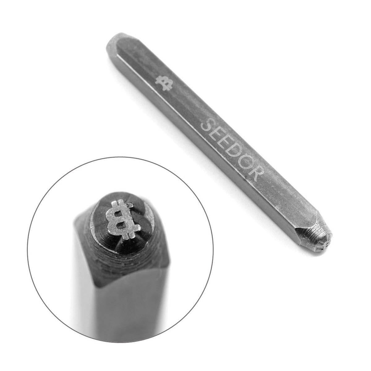 Amazon.com: SEEDOR Bitcoin Letter Punch - Premium Quality Bitcoin Logo Stamp  Made of Hardened Steel, for Embossing Metal, Leather & Wood, Coins. : Arts,  Crafts & Sewing