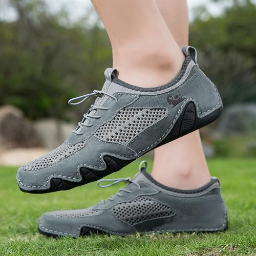 BreezeWalker Lightweight & Breathable Active Shoes for Sports & Outdoor Men's Slip-On Driving Shoes with Mesh, Handmade Comfortable Casual Sneakers3