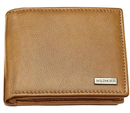 Image of WildHorn Rfid Protected Leather Wallet For Men, Tan